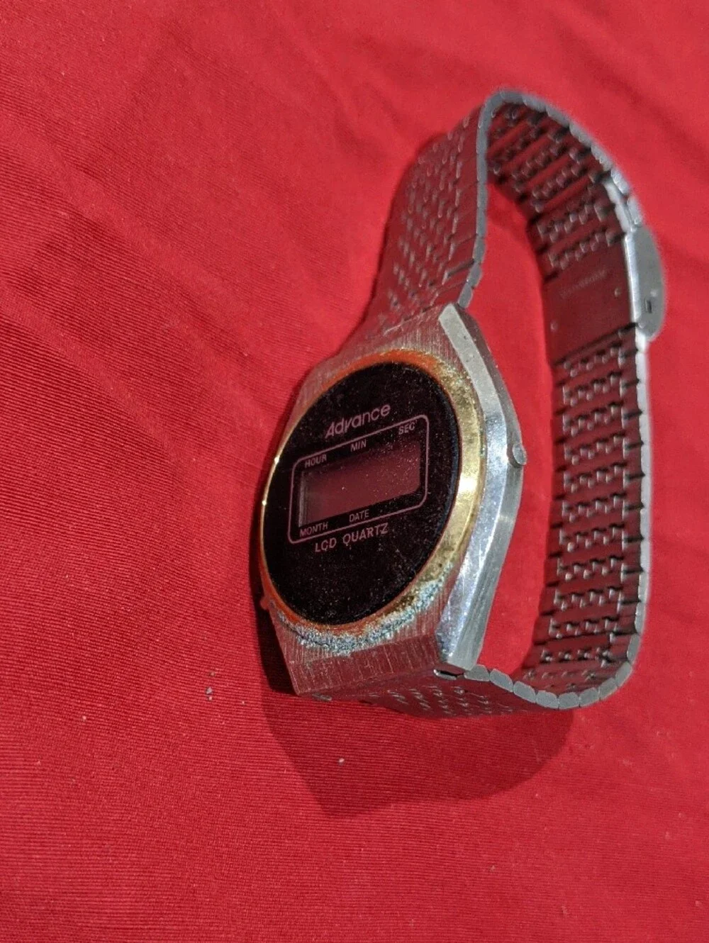 Silver Digital LCD Quartz Watch - Silver